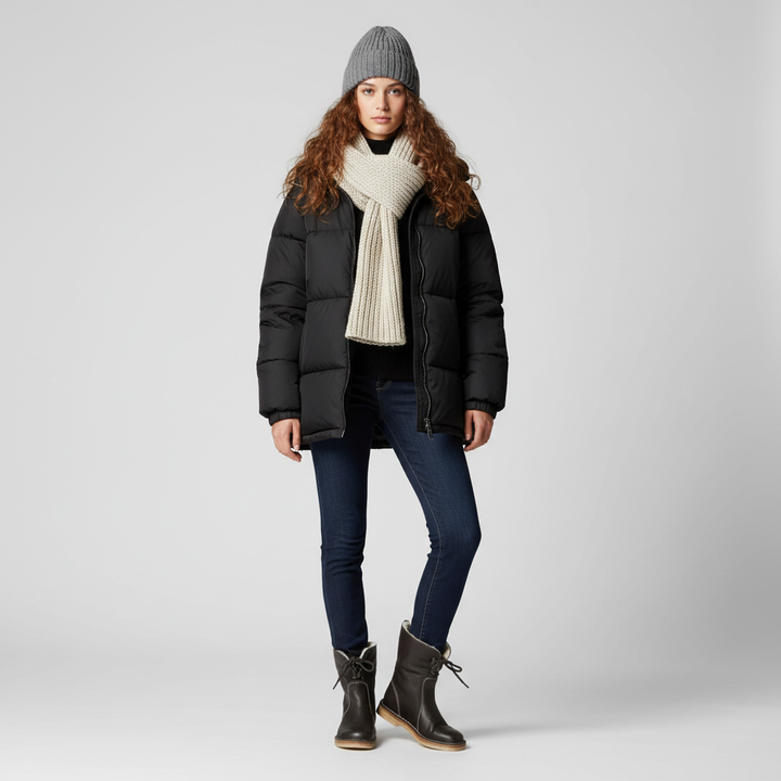 Bottes d'hiver en cuir pour femme – Imperméables avec doublure en peau de mouton et semelle antidérapante