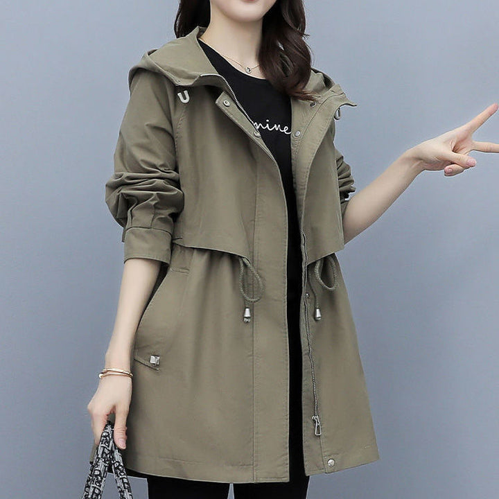 Sienna Parka Donna Casual με Κουκούλα – Ελαφρύ Μπουφάν με Ρυθμιζόμενη Μέση και Μοντέρνα Εφαρμογή