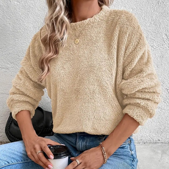 Vivian Maglione Fleece Dame – Myk og Varm Genser med Romslig Passform og Casual Stil