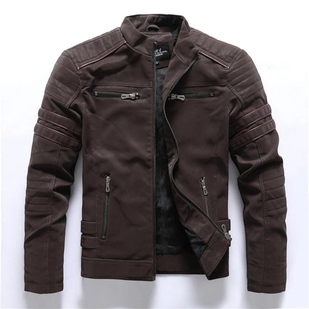 Noah | Chaqueta de Moto Elegante para Hombre | Cremallera