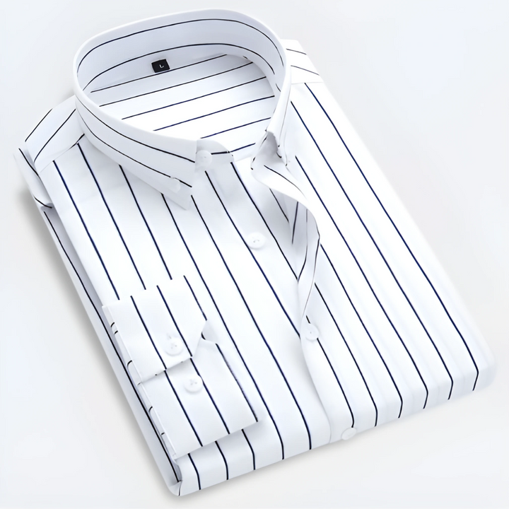 Men's Shirt With Button Closure | Striped Collar
