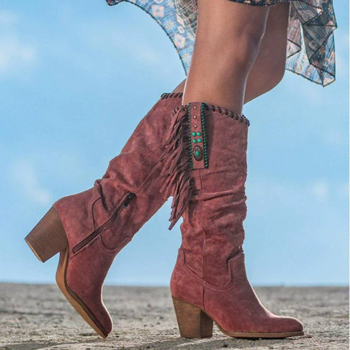 Boho Cowboy Boots for Women | Calf-High