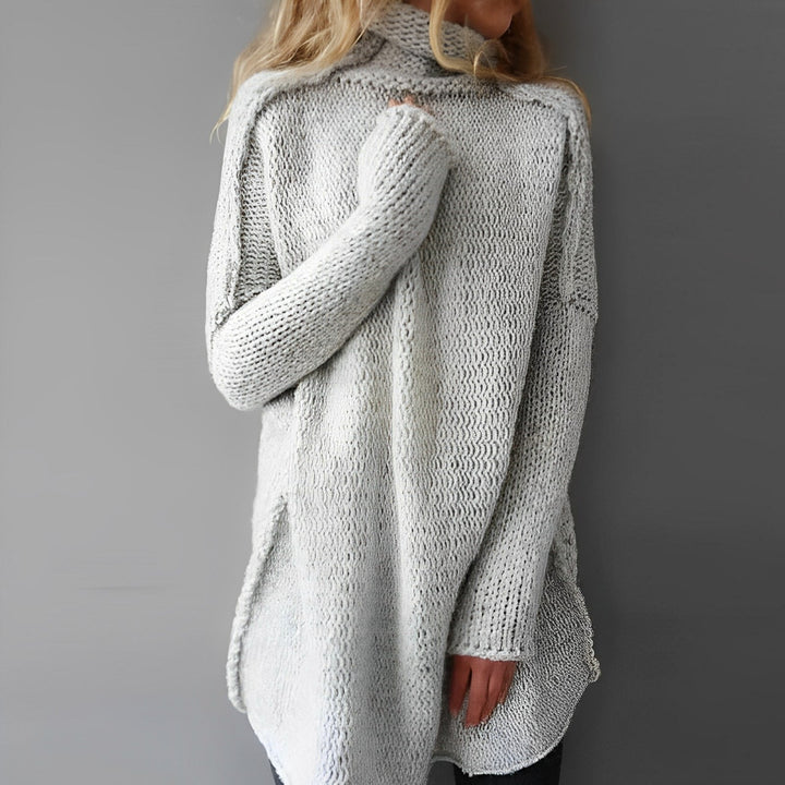 Suéter Largo de Invierno Cuello Alto para Mujer | Casual