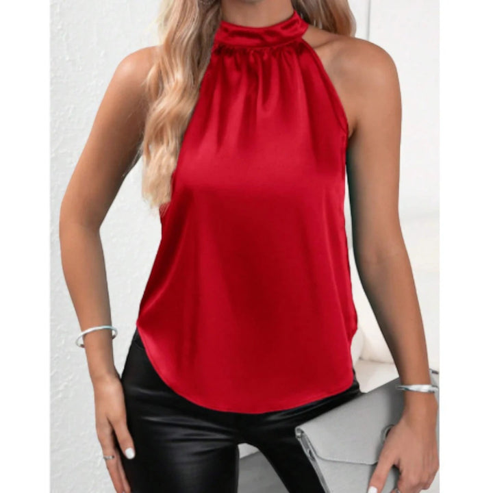 Amanda | Summer Blouse with Halter Neck for Women | Sleeveless