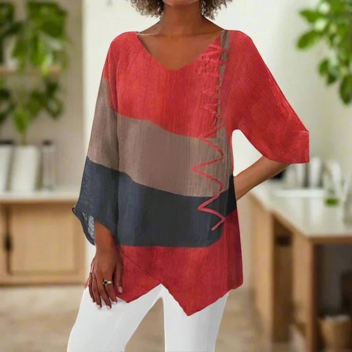 Calista | Camicetta Casual Con Scollo A V Da Donna | Manica Lunga