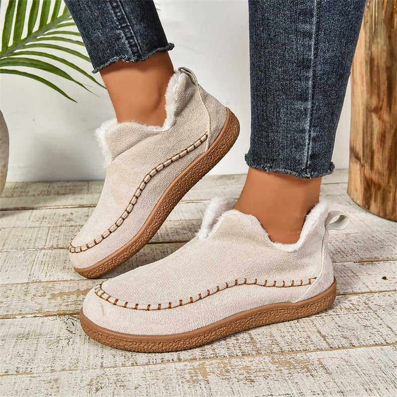 Shekylie Damen-Hausschuhe für den Winter – Slip-On mit warmem Futter und robuster Sohle für den täglichen Gebrauch