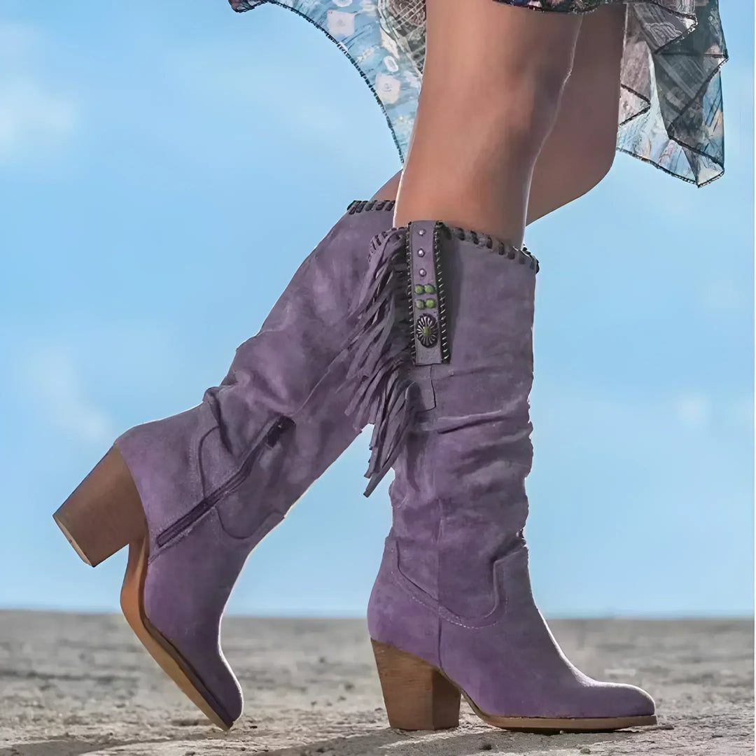 Boho Cowboy Boots for Women | Calf-High