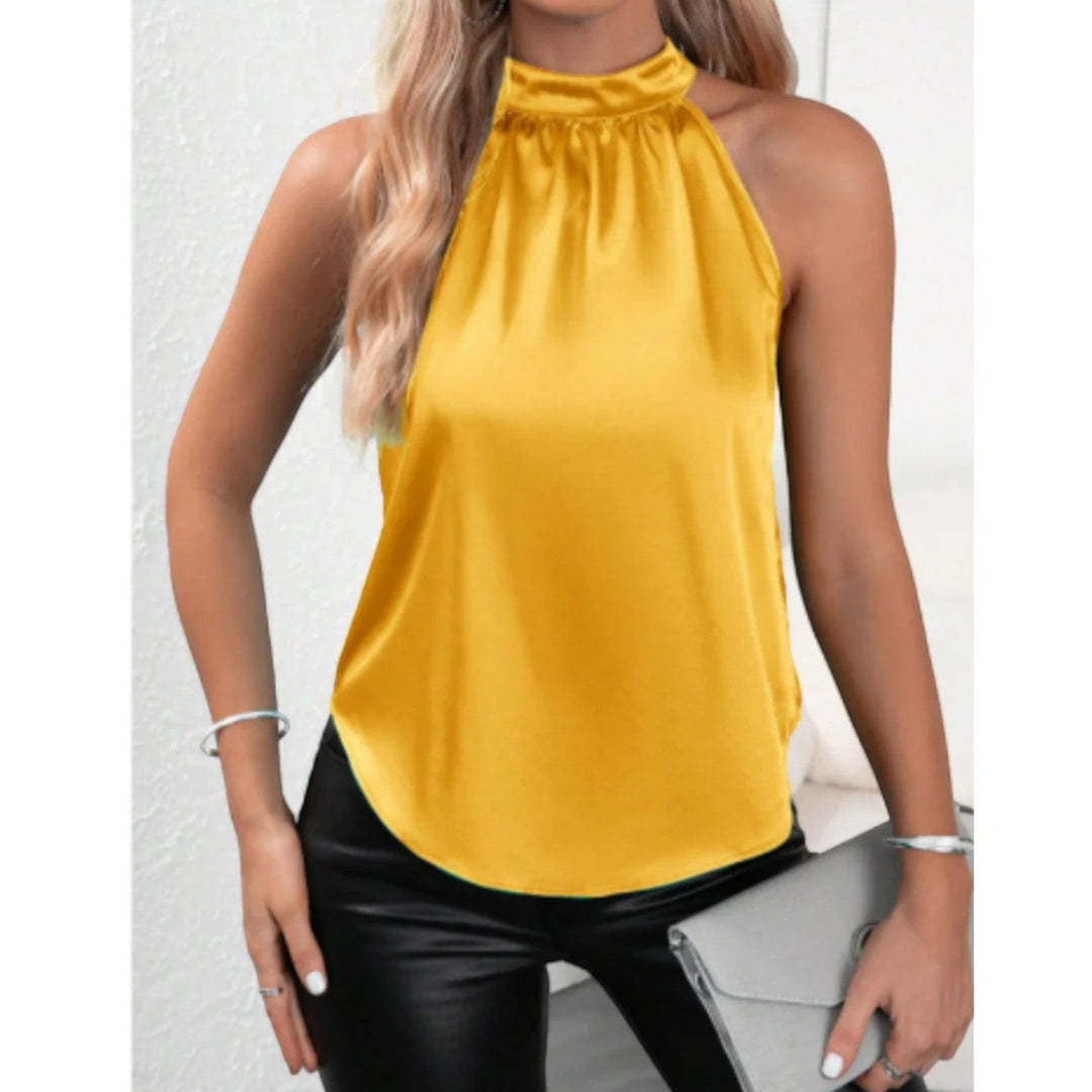 Amanda | Summer Blouse with Halter Neck for Women | Sleeveless