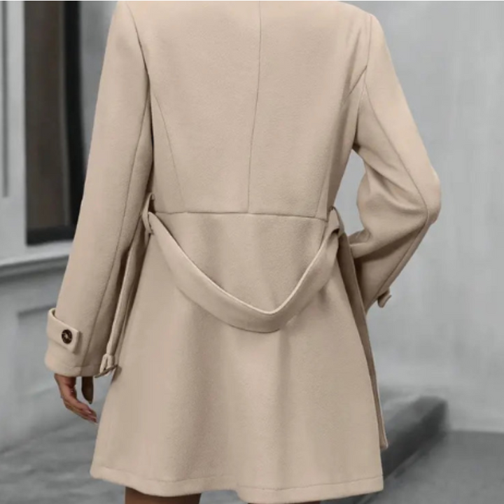 Charlotte Donna Trinchera Clásica Doble Botonadura – Abrigo Elegante con Cinturón Ajustable