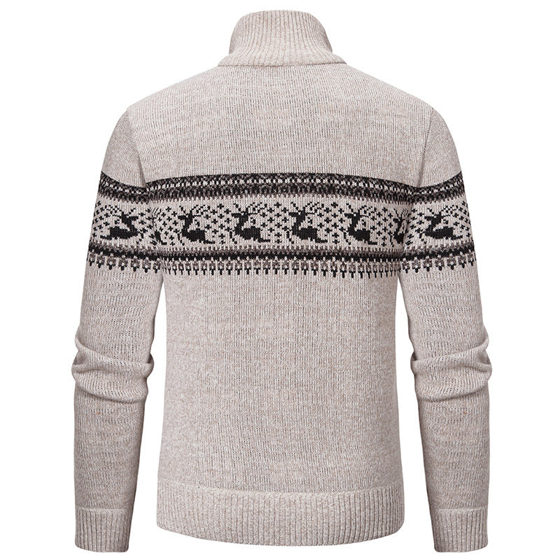 Samson Maglione Natalizio Uomo Half Zip – Tricot Caldo, Collo Alto & Vestibilità Confortevole