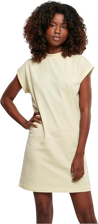 Camiseta Vestido Ayla para Mujer – Hombros Caídos, Algodón Suave y Estilo Casual Moderno