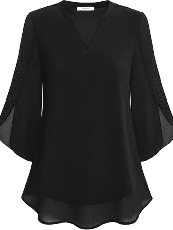 Aurora | Elegancka letnia bluzka damska z dekoltem w serek