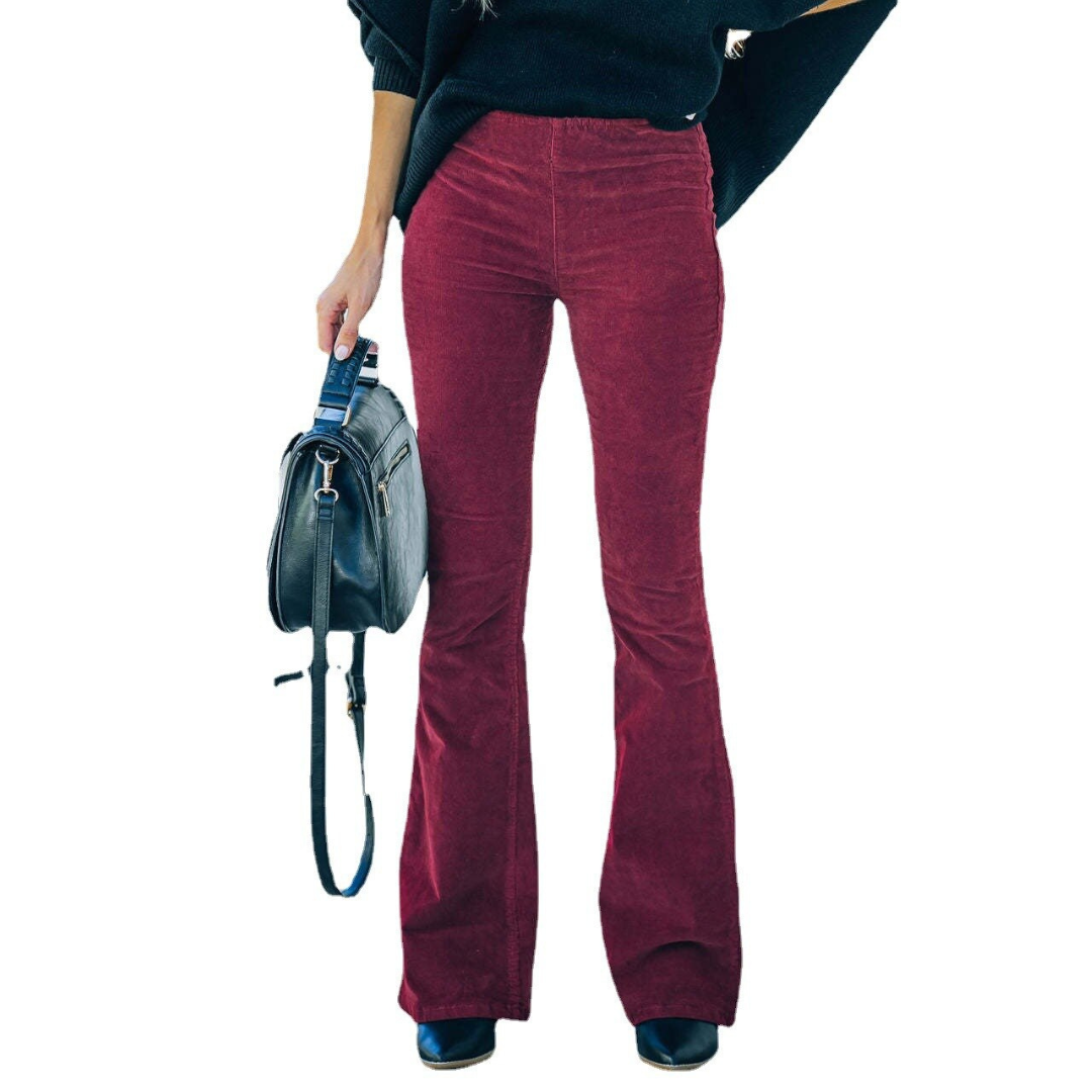 Jeans en velours côtelé pour femme | Taille haute
