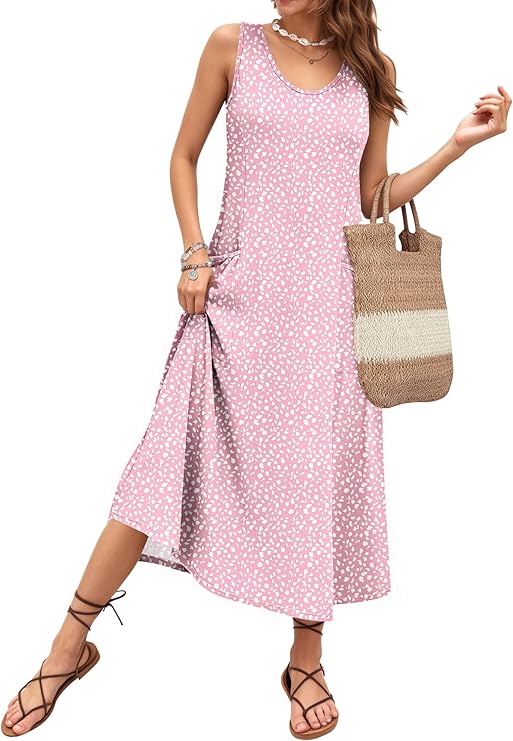 Vestido de Verano Elara para Mujer – Escote en U, Corte A-Line y Tejido Transpirable