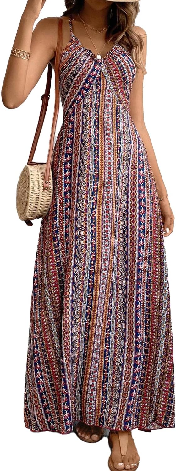 Isla Damen Maxikleid – Fließender Schnitt, Elastischer Stoff & Eleganter Stil