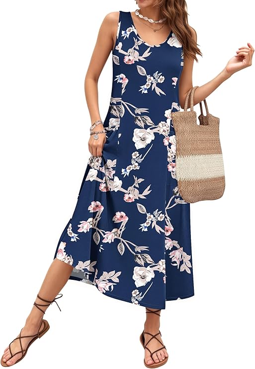 Vestido de Verano Elara para Mujer – Escote en U, Corte A-Line y Tejido Transpirable