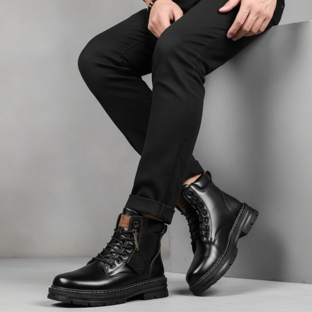Leandro Zapatos Hombre Invierno – Botas Antideslizantes Impermeables con Soporte y Comodidad