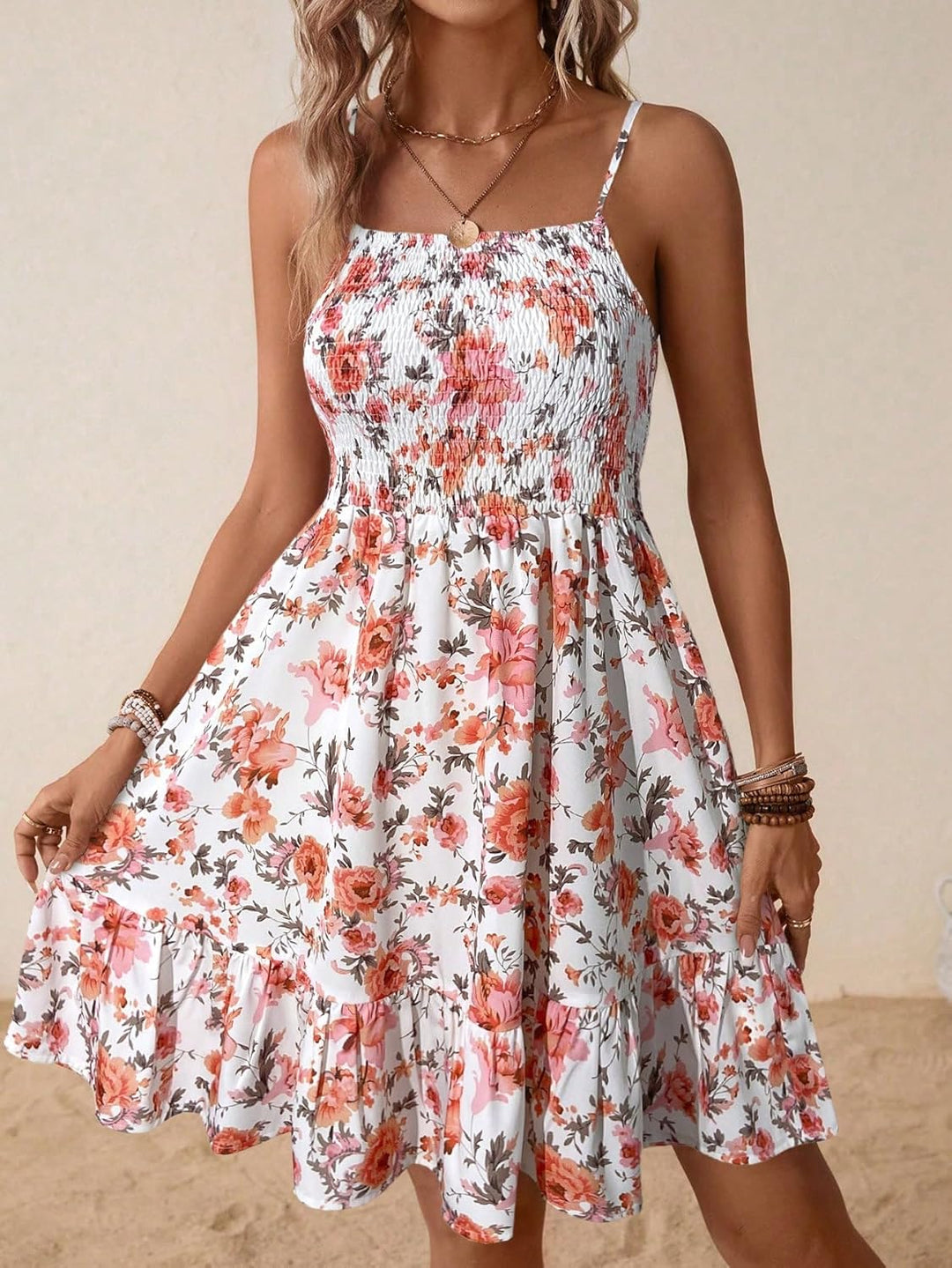 Naya Rochie Maxi pentru Femei – Imprimeu Floral, Bretele Subțiri și Stil Boho de Vară