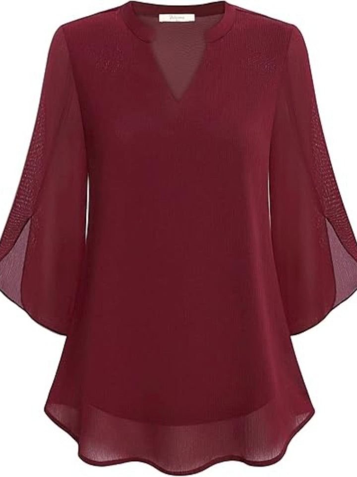 Aurora | Elegancka letnia bluzka damska z dekoltem w serek