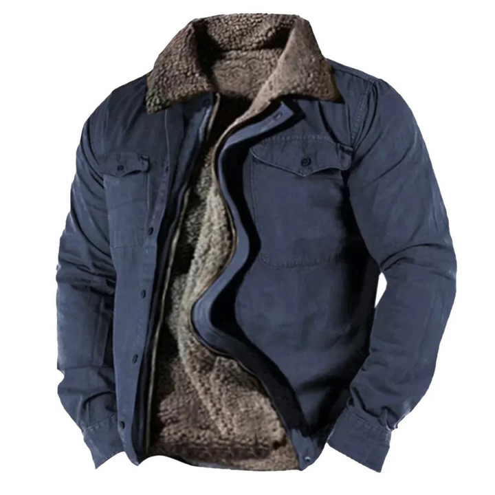 Veste d'hiver pour homme avec fermeture à boutons | Manches longues