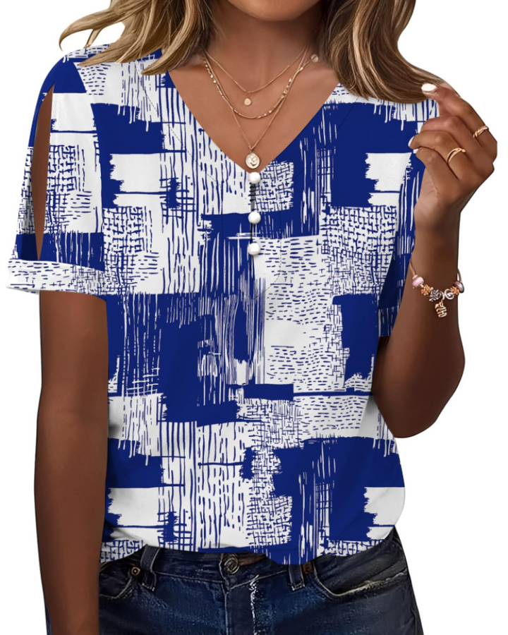 Addison Blusa Donna – Escote en V, Hombros Descubiertos y Top Casual Elegante