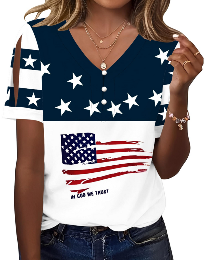 Addison Blusa Donna – Escote en V, Hombros Descubiertos y Top Casual Elegante