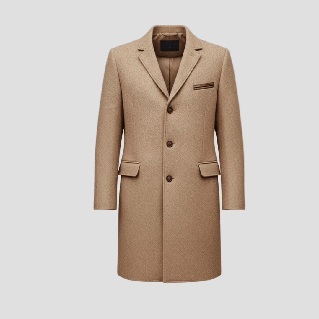 Aiden Cappotto Homme en Laine Mi-Long – Élégance Classique avec Coupe Moderne