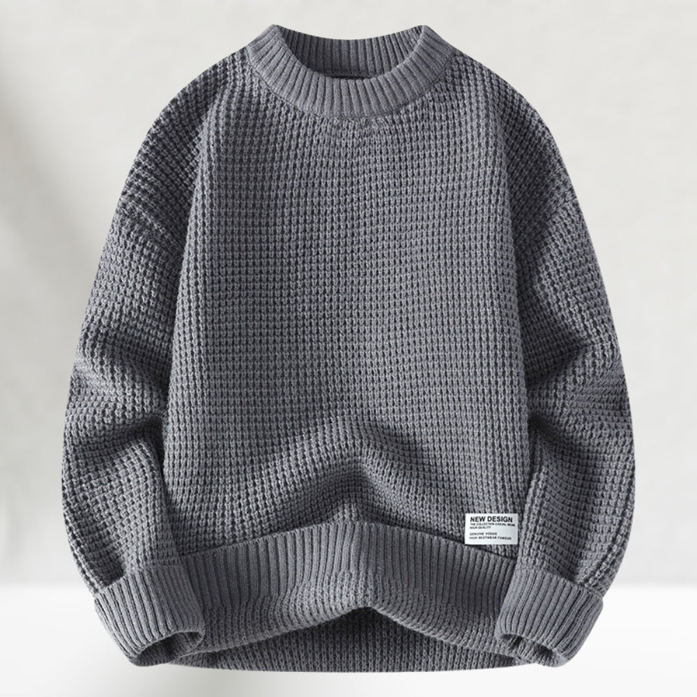 Aiden Maglione Bărbați Guler Rotund Clasic – Pulover Versatil pentru Look Casual și Formal