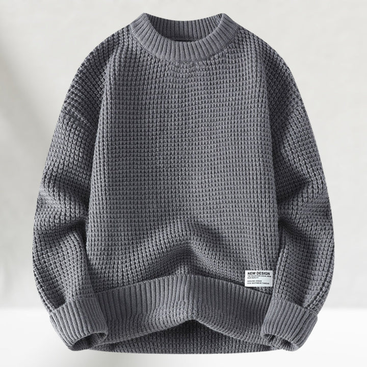 Aiden Maglione Bărbați Guler Rotund Clasic – Pulover Versatil pentru Look Casual și Formal