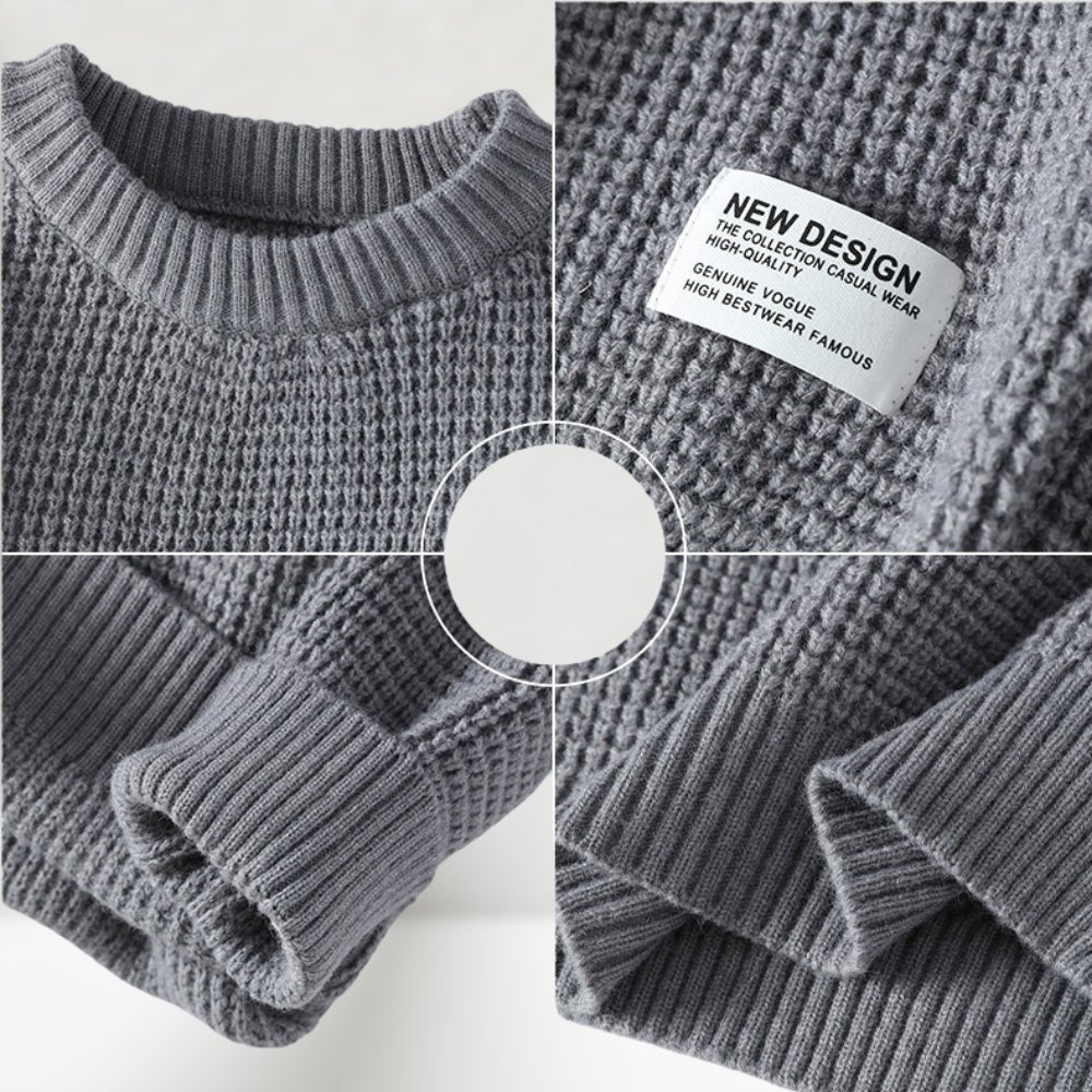 Aiden Maglione Bărbați Guler Rotund Clasic – Pulover Versatil pentru Look Casual și Formal