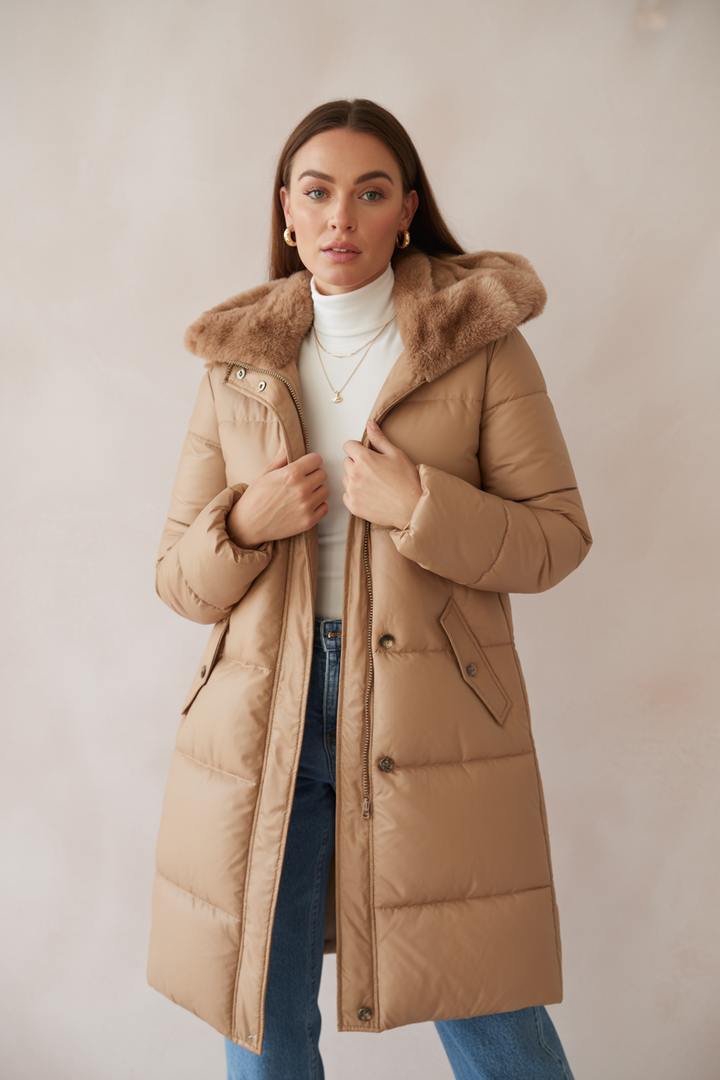 Sheryl Cappotto Invernale Donna Hosszú – Steppelt Dzseki Kapucnival és Puha Bélésű