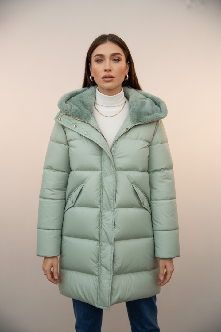Sheryl Cappotto Invernale Donna Hosszú – Steppelt Dzseki Kapucnival és Puha Bélésű