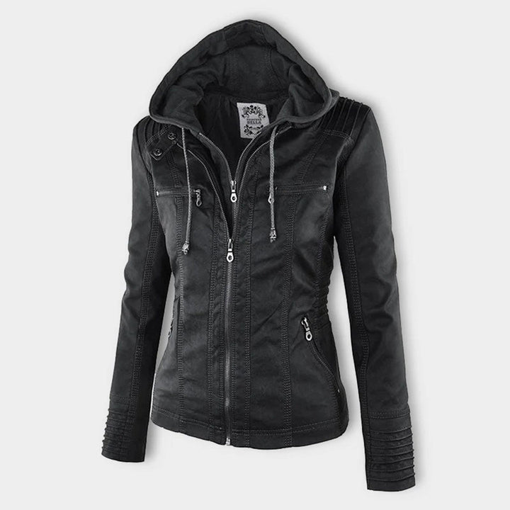 Giacca In Pelle Per Donna | Con Cappuccio