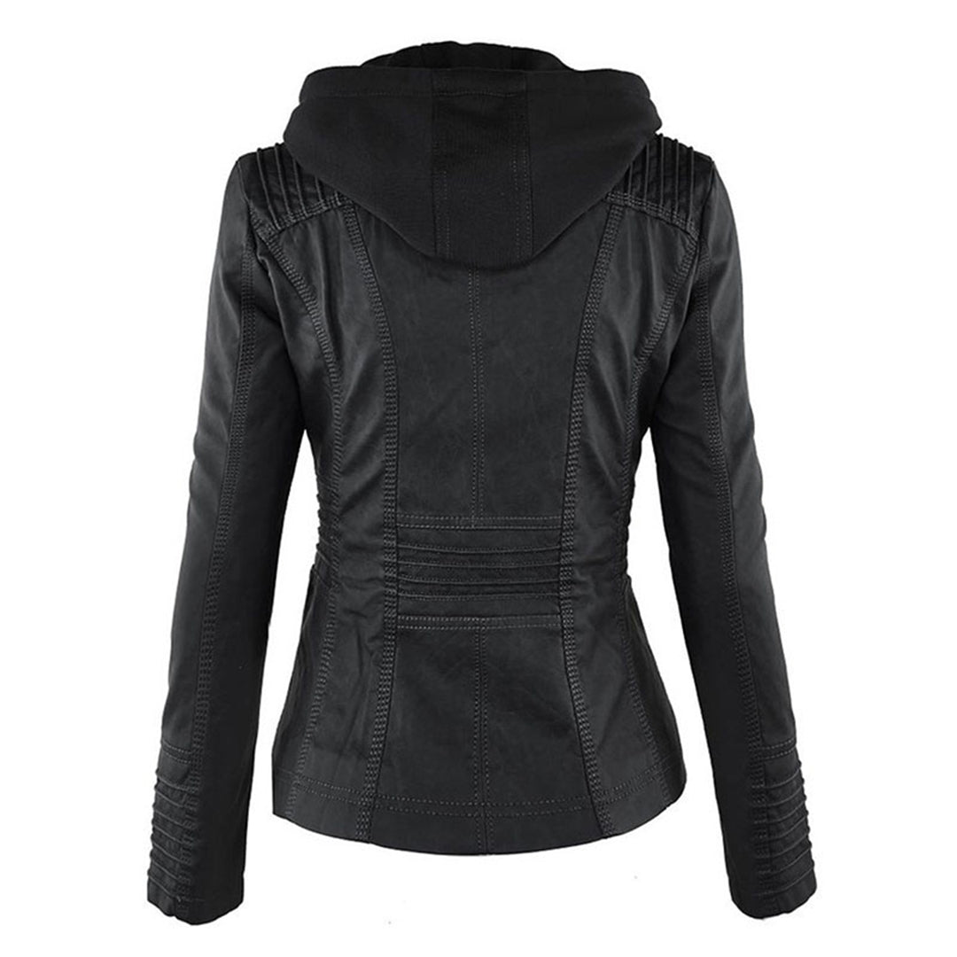 Giacca In Pelle Per Donna | Con Cappuccio