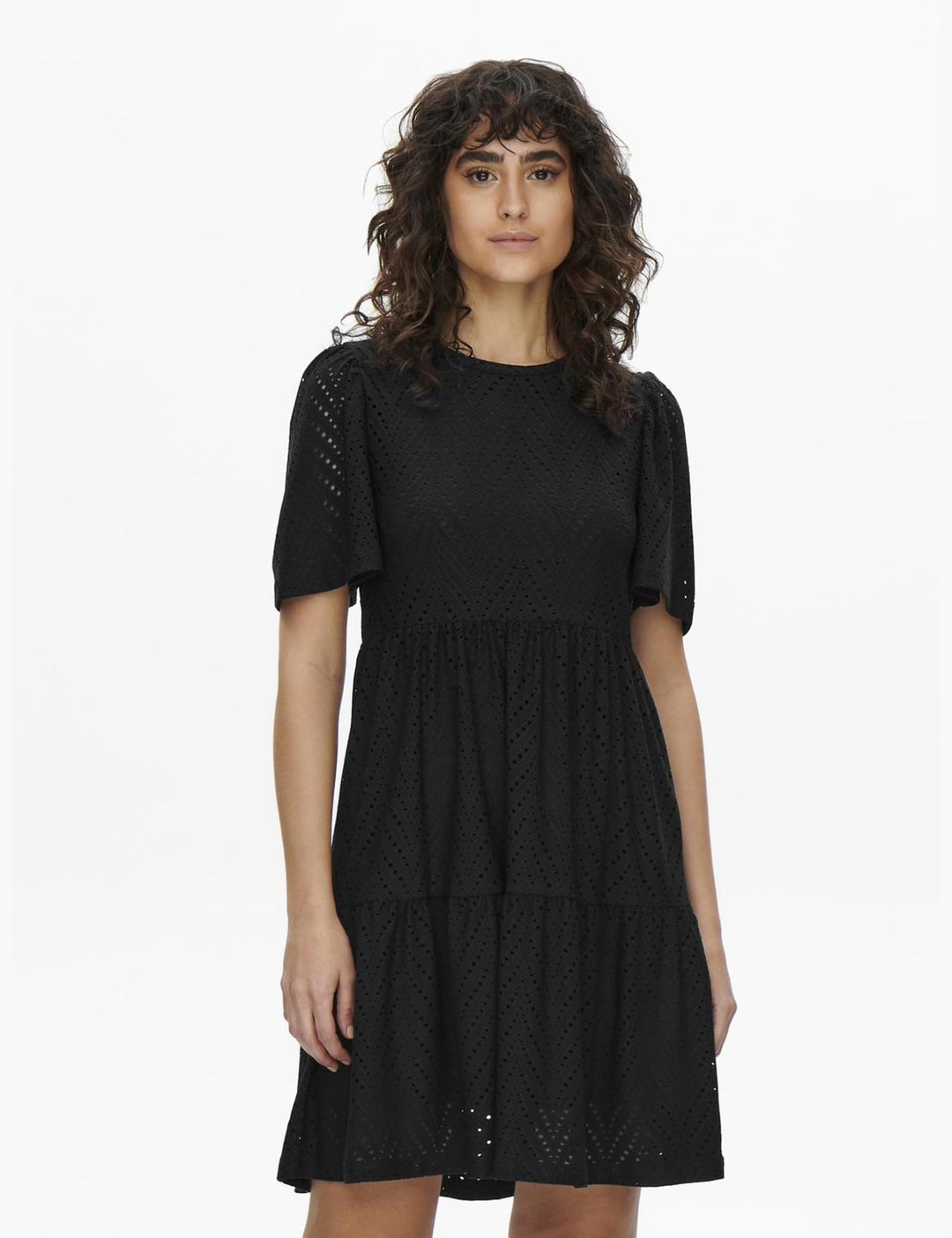 Althea Rochie Mini pentru Femei – Mâneci Scurte, Model Decupat & Croială A-Line de Vară