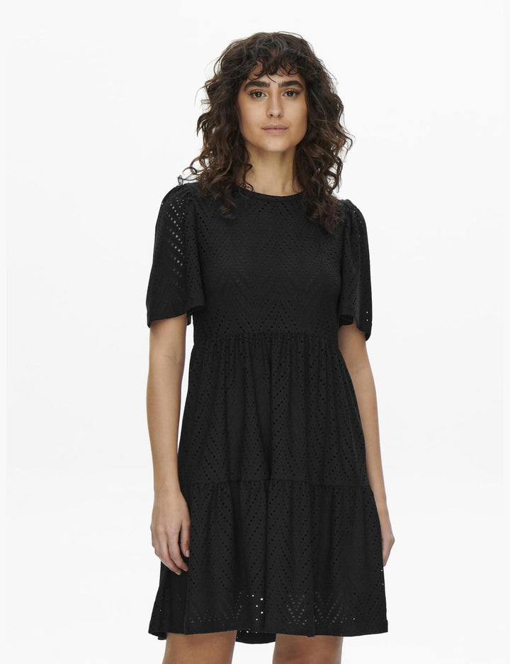 Althea Rochie Mini pentru Femei – Mâneci Scurte, Model Decupat & Croială A-Line de Vară