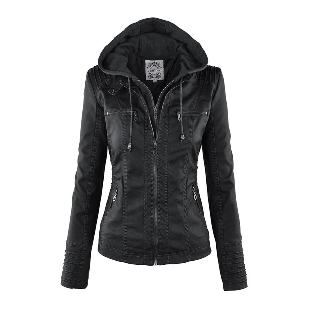 Giacca In Pelle Per Donna | Con Cappuccio