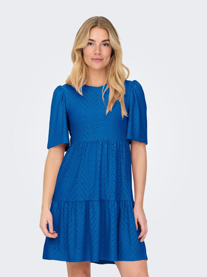 Althea Rochie Mini pentru Femei – Mâneci Scurte, Model Decupat & Croială A-Line de Vară