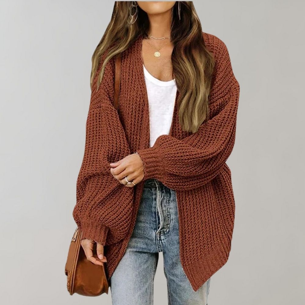 Cardigan en maille oversize pour femme | Manches longues