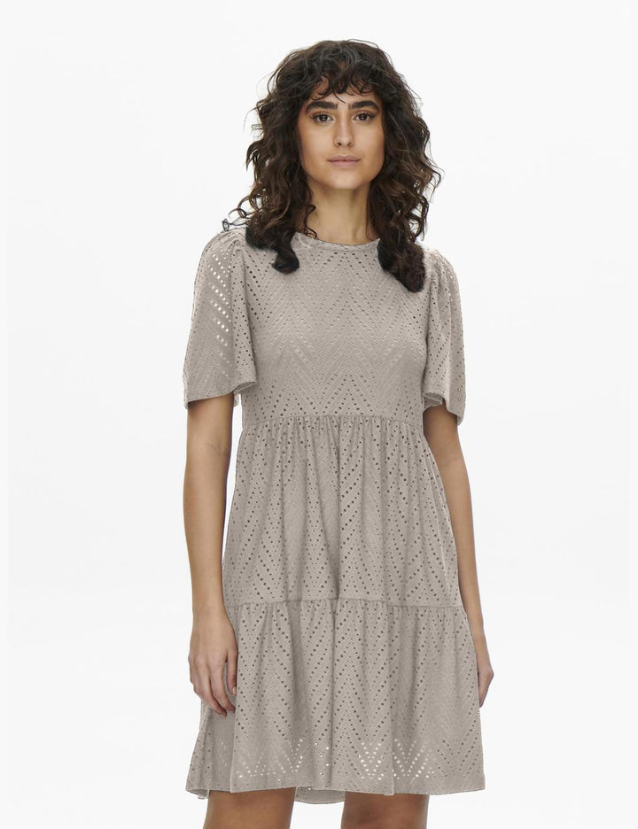 Althea Rochie Mini pentru Femei – Mâneci Scurte, Model Decupat & Croială A-Line de Vară