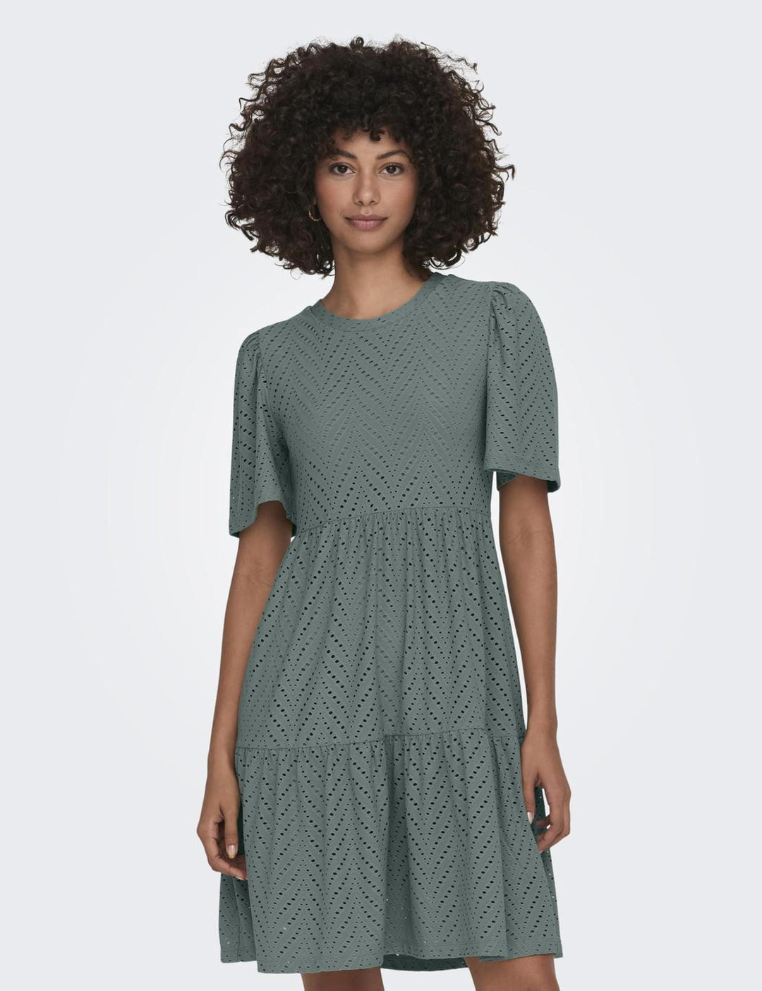 Althea Rochie Mini pentru Femei – Mâneci Scurte, Model Decupat & Croială A-Line de Vară