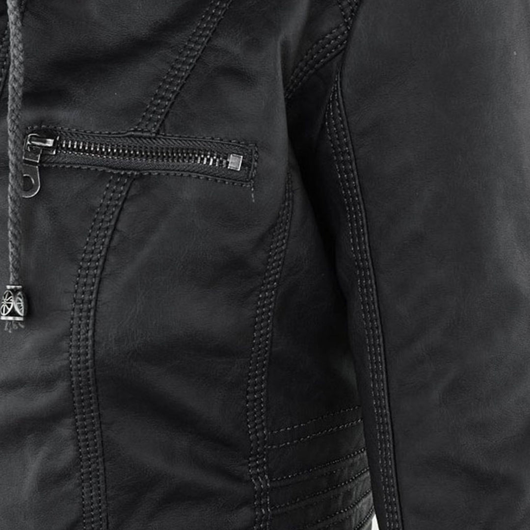 Giacca In Pelle Per Donna | Con Cappuccio