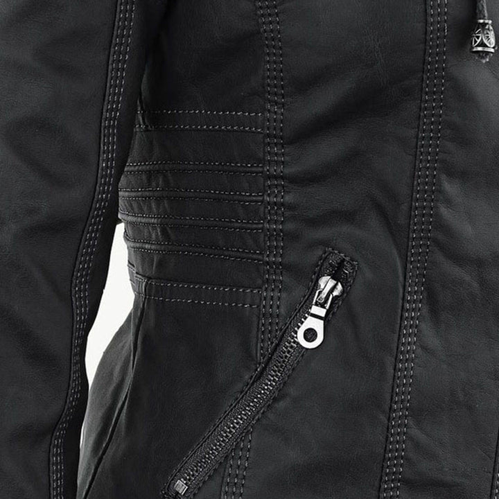 Giacca In Pelle Per Donna | Con Cappuccio