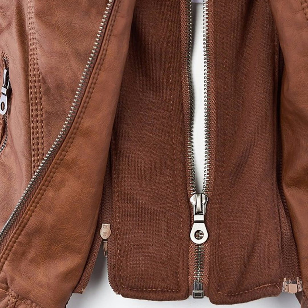Giacca In Pelle Per Donna | Con Cappuccio