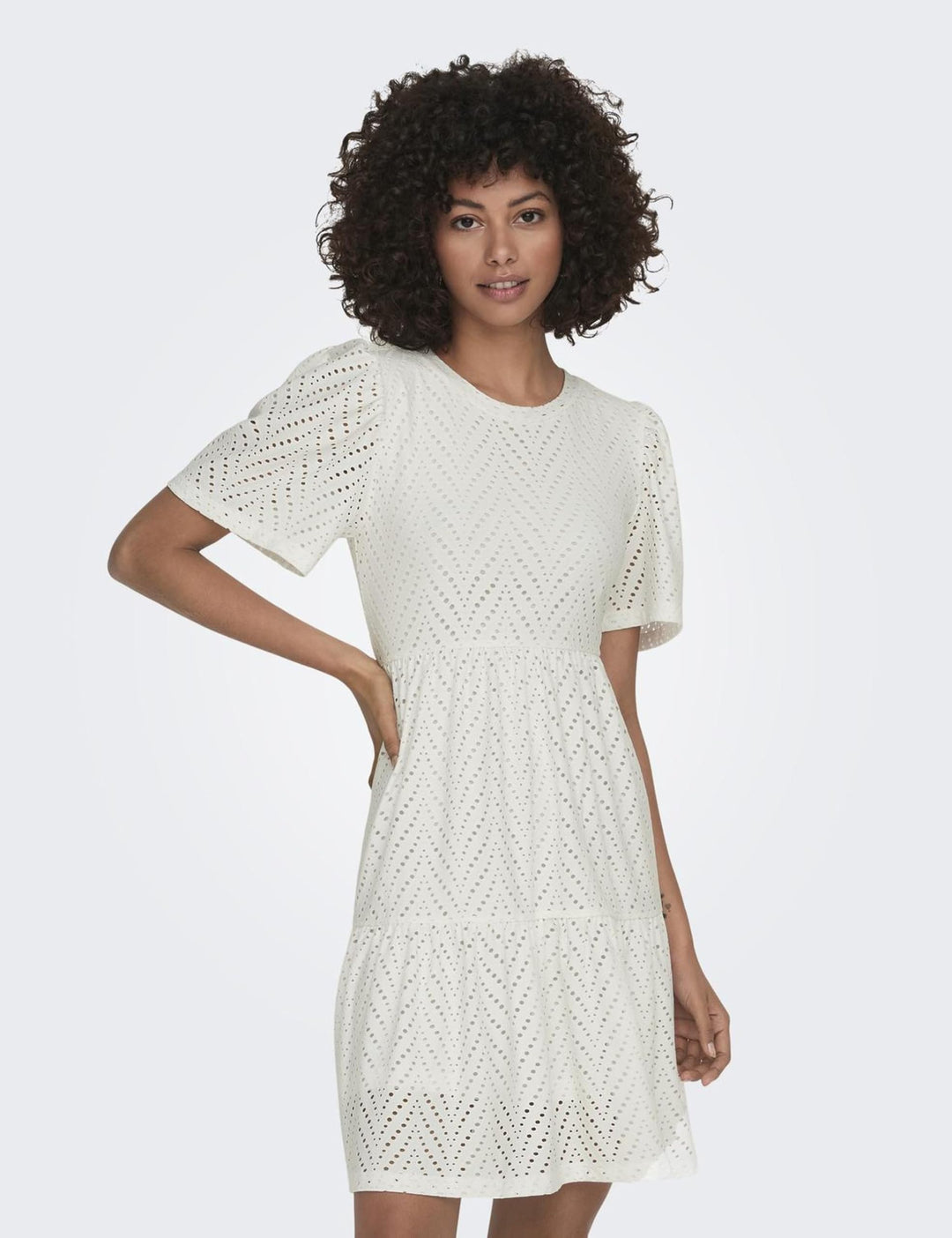 Althea Rochie Mini pentru Femei – Mâneci Scurte, Model Decupat & Croială A-Line de Vară