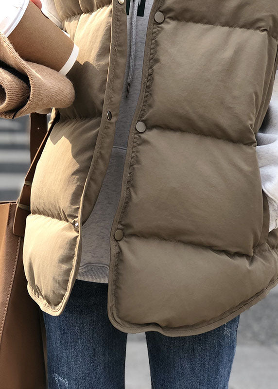 Chaleco Acolchado para Mujer Juliet Beige – Chaleco sin Mangas de Corte Holgado