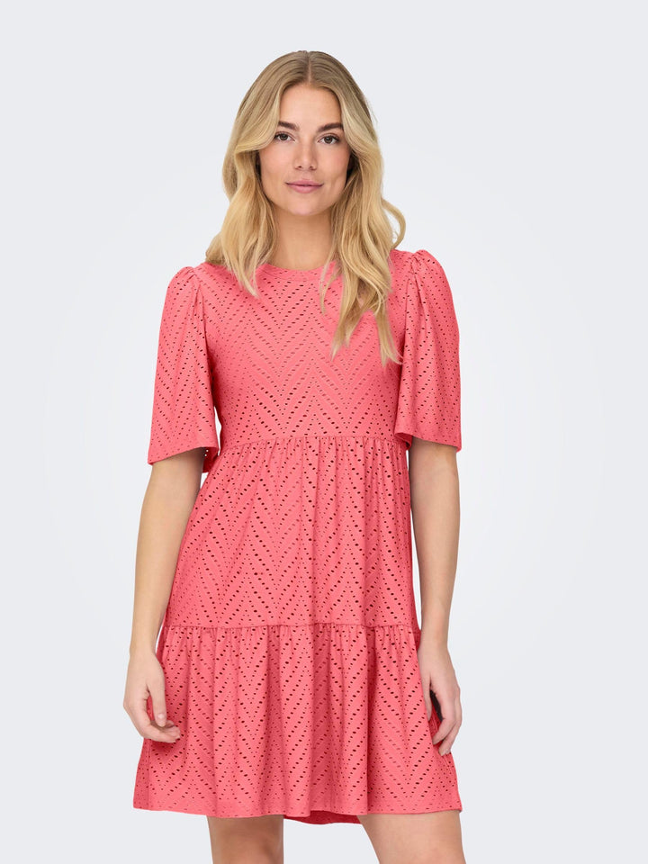 Althea Rochie Mini pentru Femei – Mâneci Scurte, Model Decupat & Croială A-Line de Vară