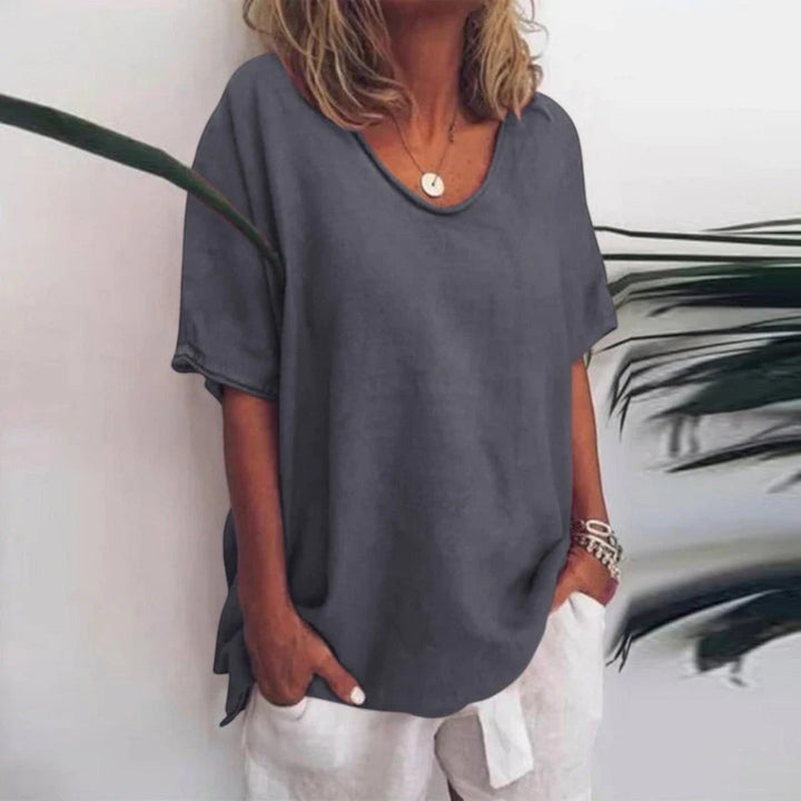Adèle | Camicetta Oversize Con Scollo A V Da Donna | Manica Corta