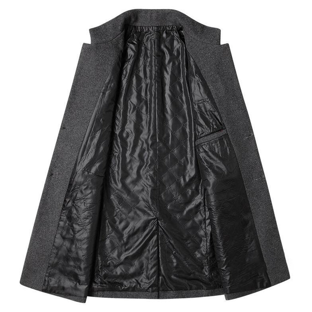 Arthur Cappotto Hombre en Lana Elegante – Capa Ajustada con Cuello Alto y Forro Caliente