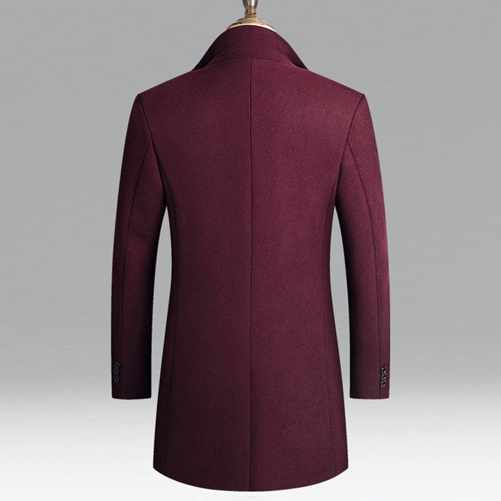 Arthur Cappotto Hombre en Lana Elegante – Capa Ajustada con Cuello Alto y Forro Caliente